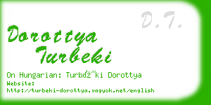 dorottya turbeki business card